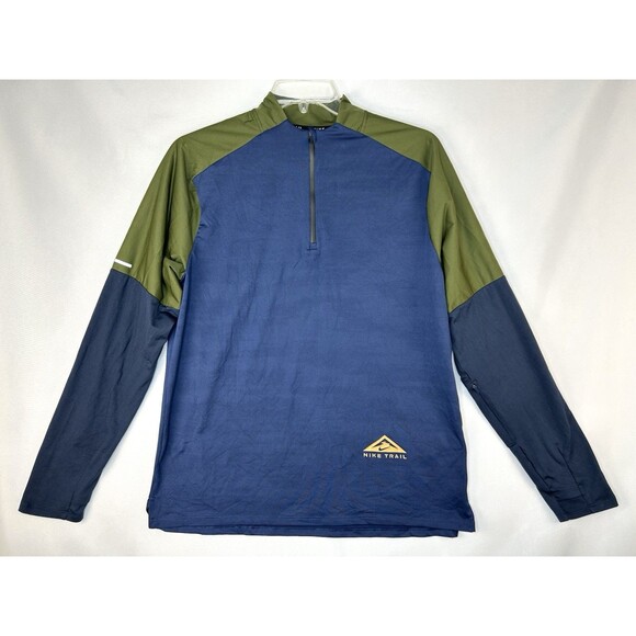 Nike Dri-fit Element Trail Wind 1/4 Zip Running Shirt Top Men’s Size L - Picture 1 of 11